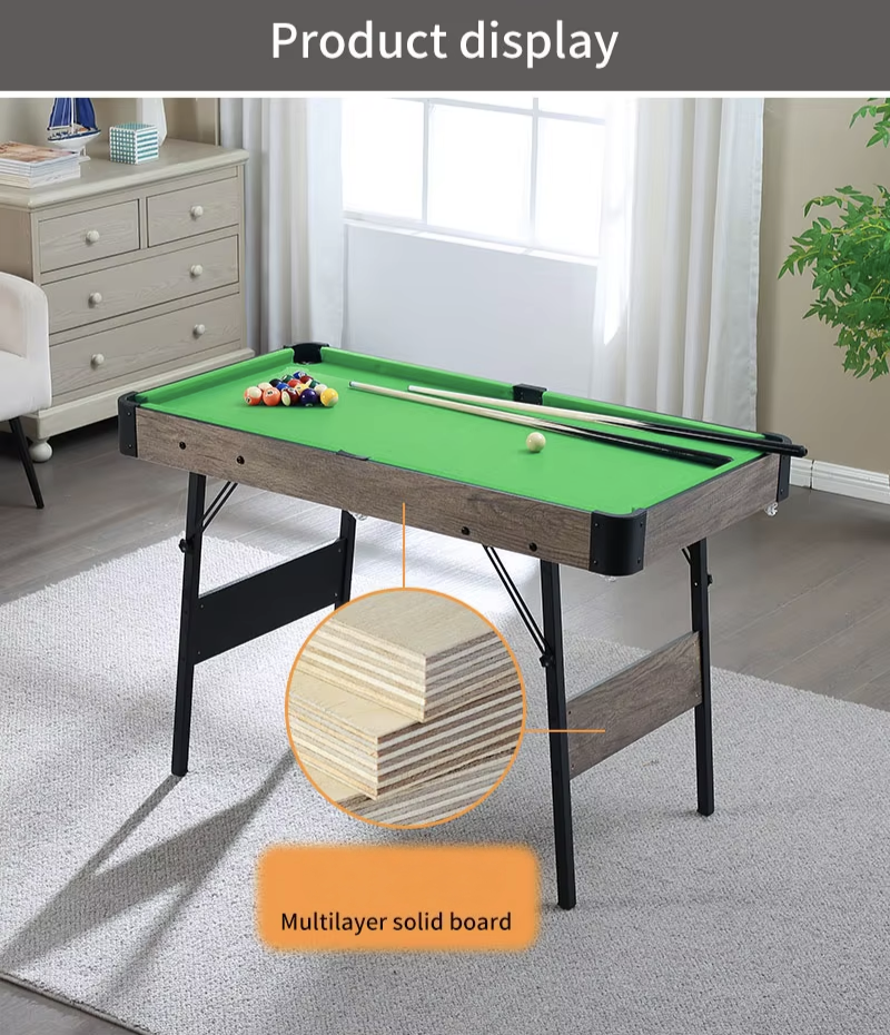 ✨48" Folding 3-in-1 home Billiard table🎱  Pool, Table tennis🏓, ice hockey🏒 for children's/adults👨‍👩‍👧‍👦 American black eight