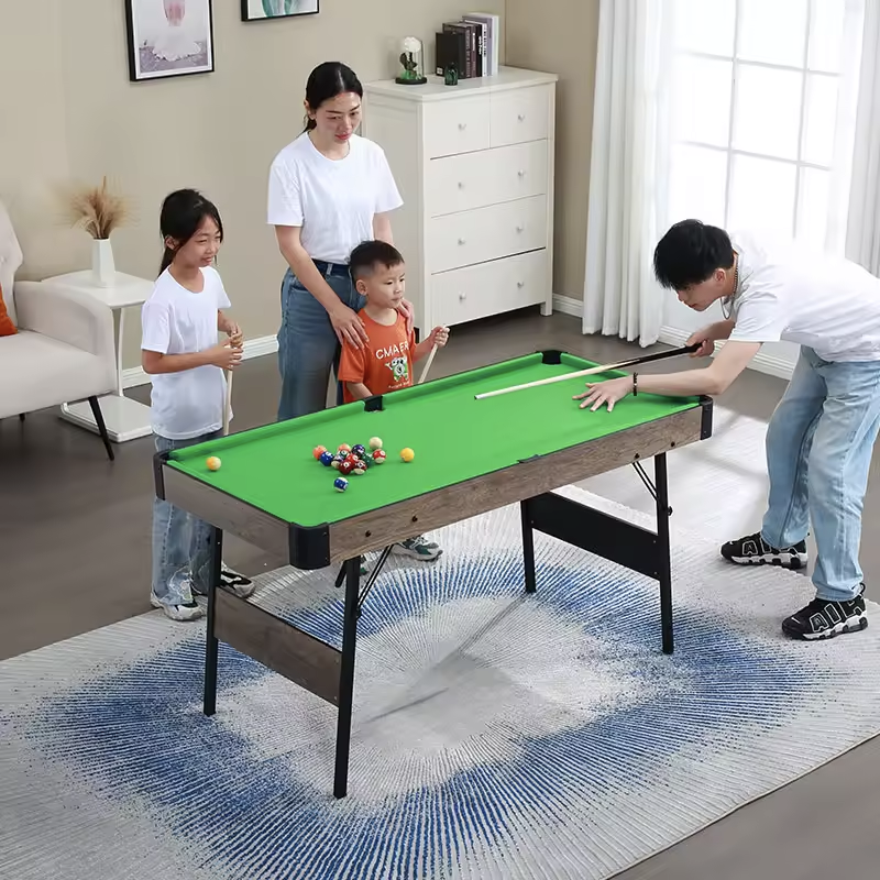 ✨48" Folding 3-in-1 home Billiard table🎱  Pool, Table tennis🏓, ice hockey🏒 for children's/adults👨‍👩‍👧‍👦 American black eight