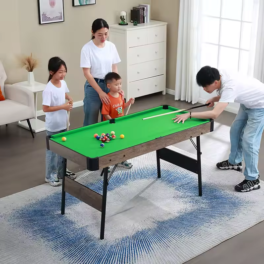 ✨48" Folding 3-in-1 home Billiard table🎱  Pool, Table tennis🏓, ice hockey🏒 for children's/adults👨‍👩‍👧‍👦 American black eight