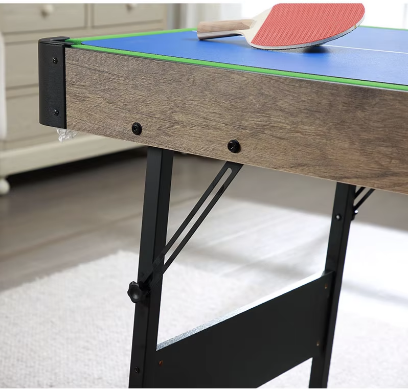 ✨48" Folding 3-in-1 home Billiard table🎱  Pool, Table tennis🏓, ice hockey🏒 for children's/adults👨‍👩‍👧‍👦 American black eight