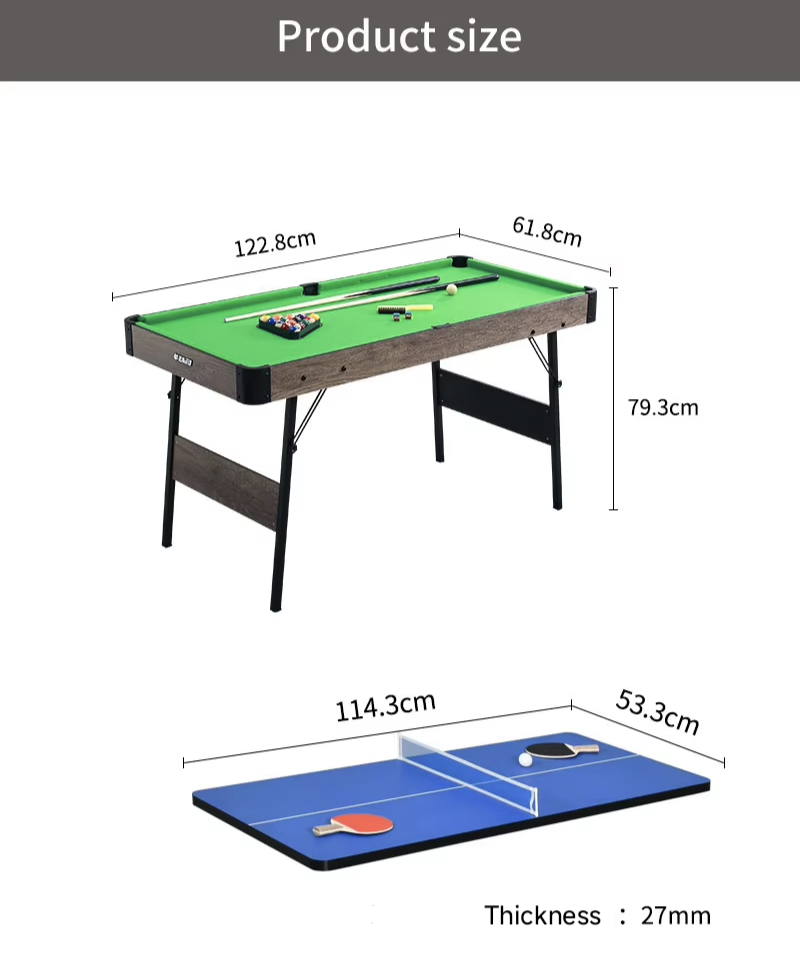 ✨48" Folding 3-in-1 home Billiard table🎱  Pool, Table tennis🏓, ice hockey🏒 for children's/adults👨‍👩‍👧‍👦 American black eight