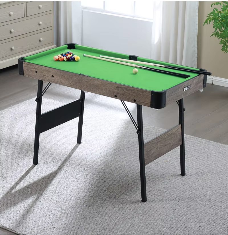 ✨48" Folding 3-in-1 home Billiard table🎱  Pool, Table tennis🏓, ice hockey🏒 for children's/adults👨‍👩‍👧‍👦 American black eight